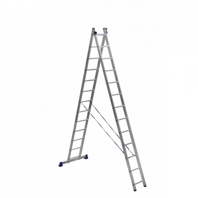 Двухсекционная универсальная алюминиевая двухсекционная лестница АЛЮМЕТ H2 5213 516573